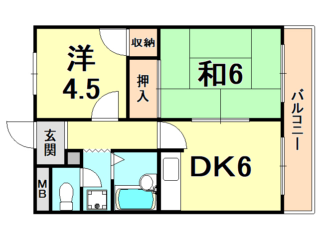 レークヒル1の間取り写真