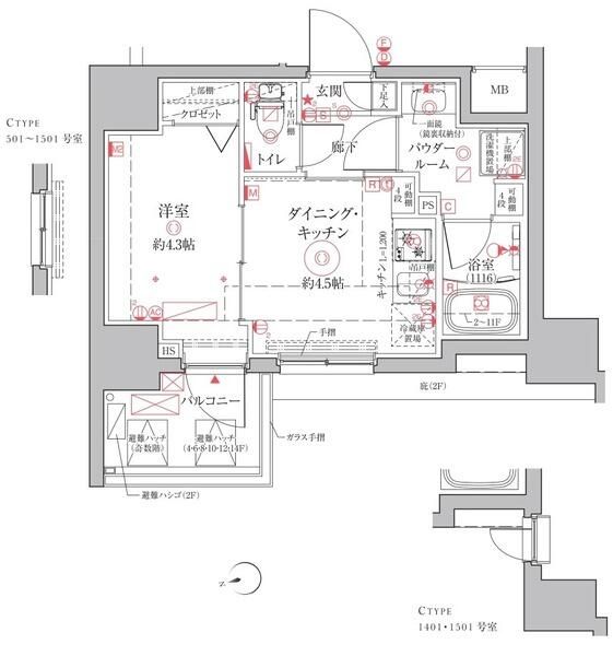 クレイシアIDZ上野の間取り写真