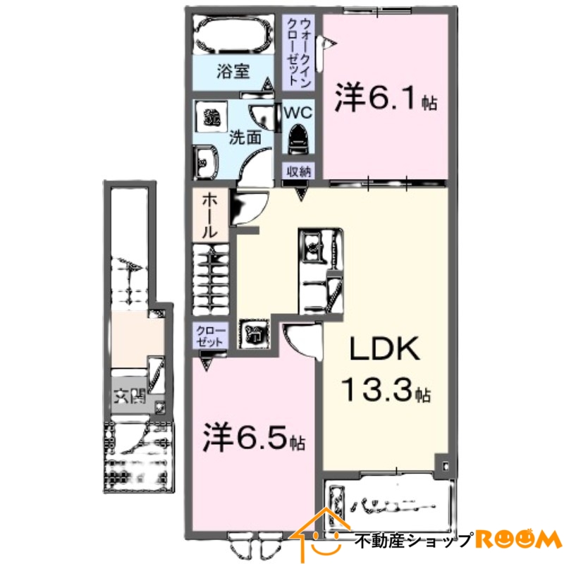 ＪＲ鹿児島本線 西牟田駅 徒歩12分 2階建 築2年の間取り写真