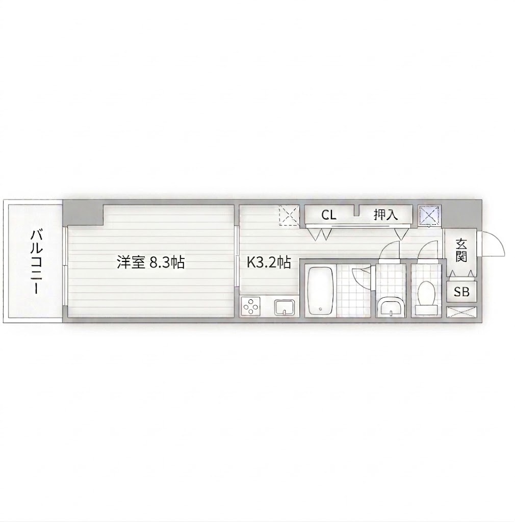 白島城北東亜ビルの間取り写真