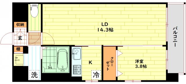 ブリリアント扇町公園の間取り写真