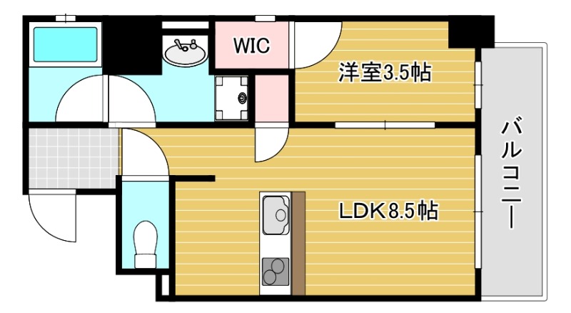 近鉄けいはんな線 荒本駅 徒歩3分 8階建 築11年の間取り写真