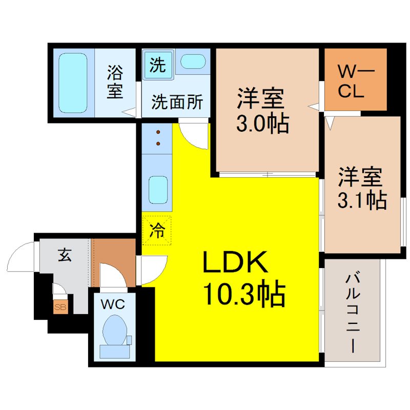 REGALEST伝馬町南の間取り写真