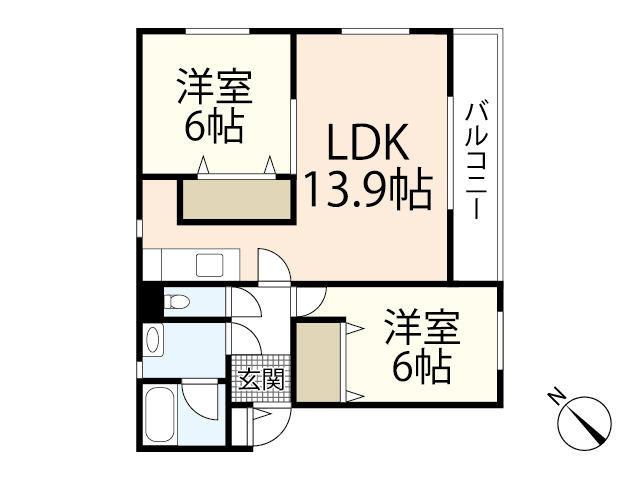 ラヴィーヌ緑井III号館の間取り写真