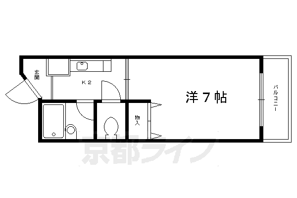 叡山電鉄叡山本線 元田中駅 徒歩5分 4階建 築31年の間取り写真