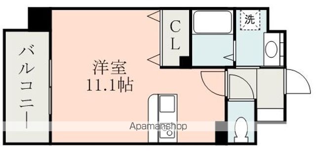 熊本市電健軍線 九品寺交差点駅 徒歩16分 7階建 築7年の間取り写真