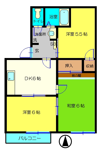 フローラＣの間取り