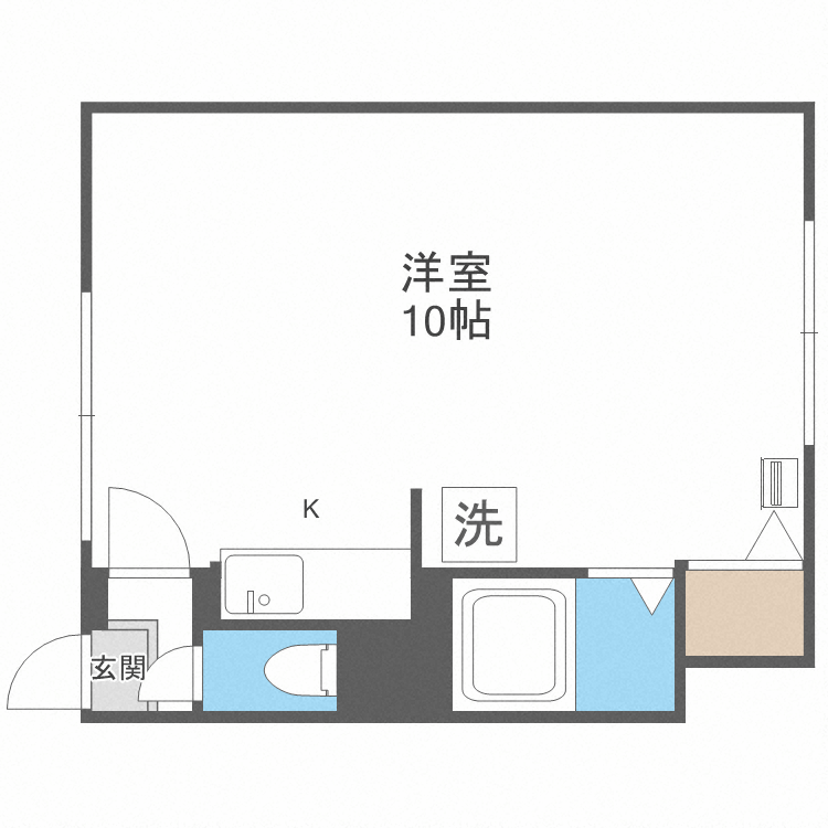 札幌市北区北二十六条西のマンションの間取り