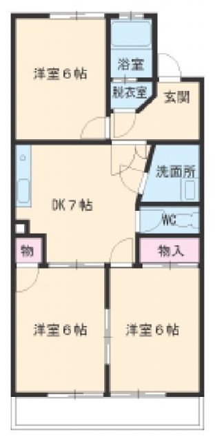 名古屋市名東区貴船のマンションの間取り