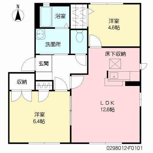 宮若市本城のアパートの間取り