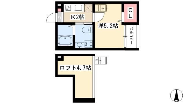 クレール岩塚Iの間取り