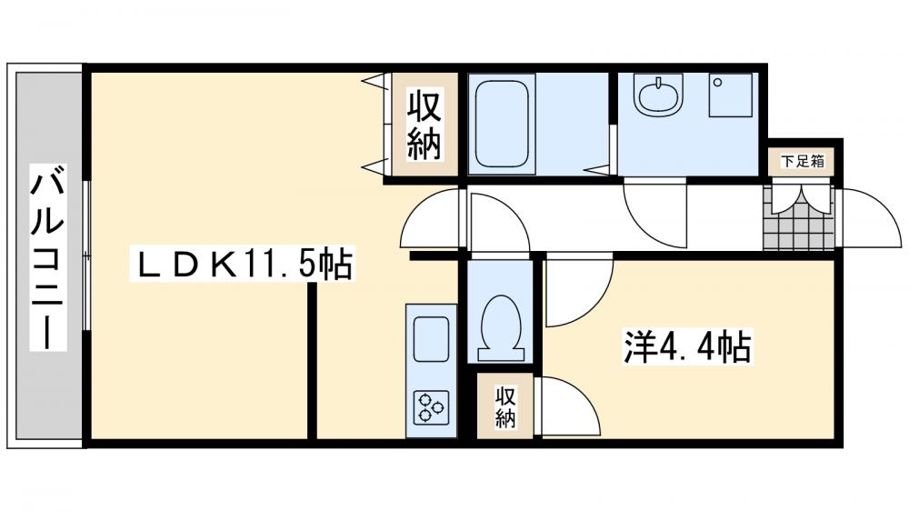 MDIカーサラヴァンダ黒崎の間取り