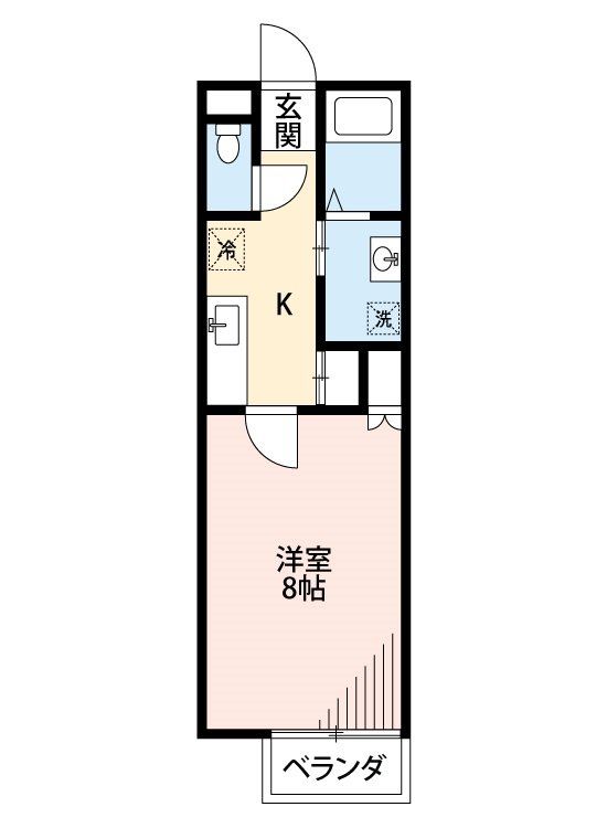 埼玉県所沢市西住吉（アパート）の賃貸物件の間取り