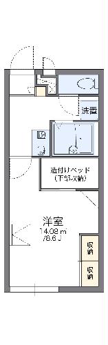 レオパレスくばら駅の間取り