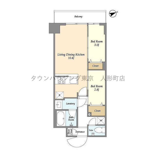 江東区亀戸のマンションの間取り