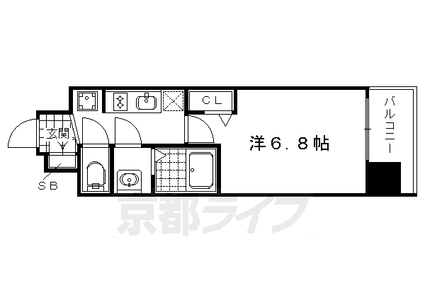 【プレサンス京都二条　京華の間取り】