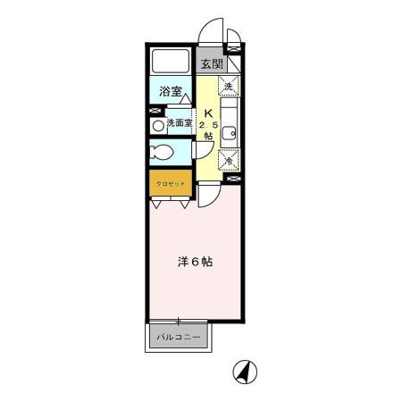 守谷市ひがし野のアパートの間取り