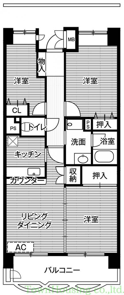 江東区潮見のマンションの間取り