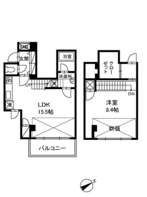 市川市福栄のマンションの間取り