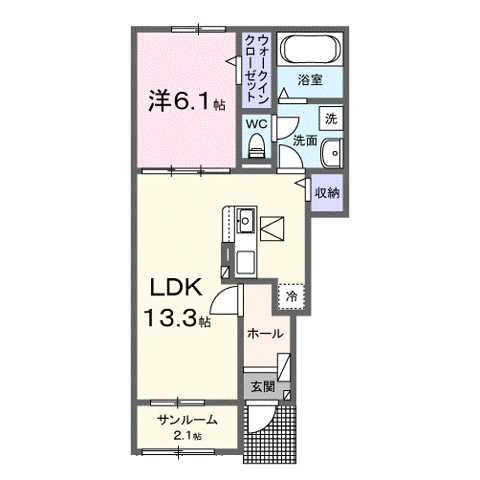 高島市安曇川町西万木のアパートの間取り