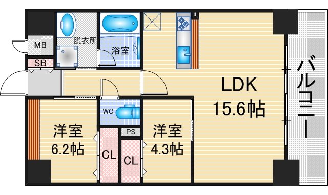 ハイドランジア東別院の間取り