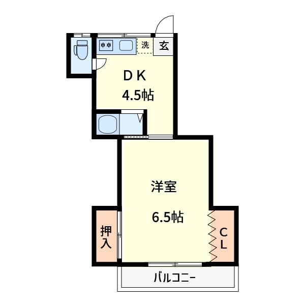 足立区梅田のアパートの間取り