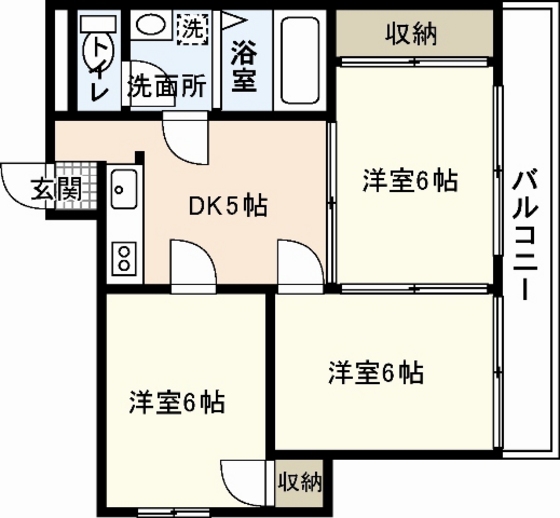 廿日市市住吉のマンションの間取り