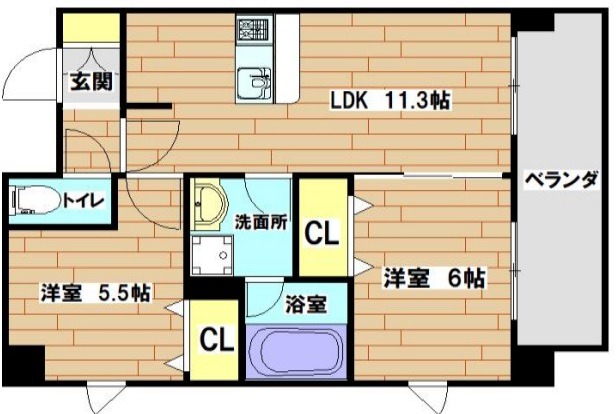 プレステージ９番館の間取り