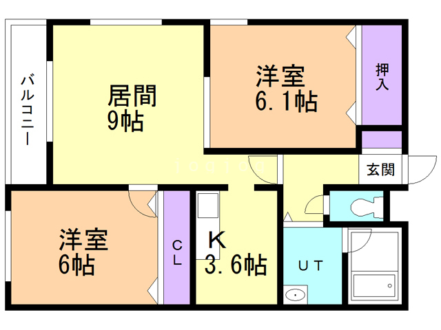 亀田郡七飯町本町のマンションの間取り