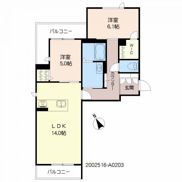 ヒルウォーカー日吉町　＊＊の間取り