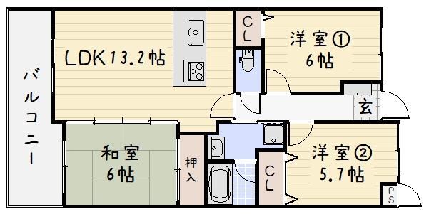 珪州館IIの間取り