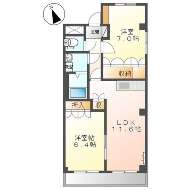 沼津市北今沢のマンションの間取り