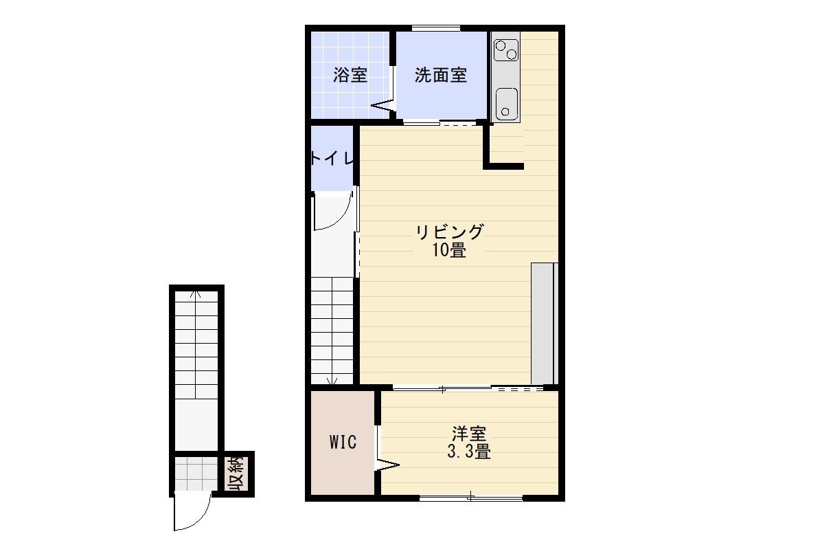 仮称日の出町新築アパートの間取り