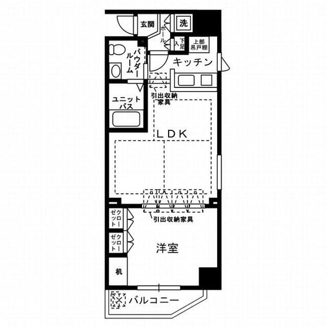 レジディア上野御徒町の間取り