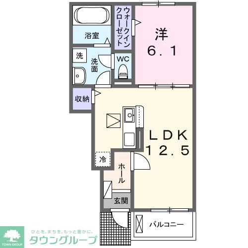 取手市谷中のアパートの間取り