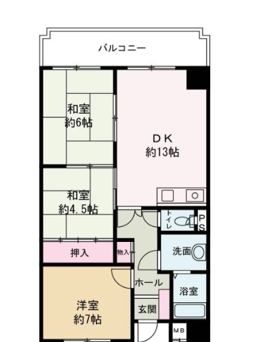 姫路市佃町のマンションの間取り