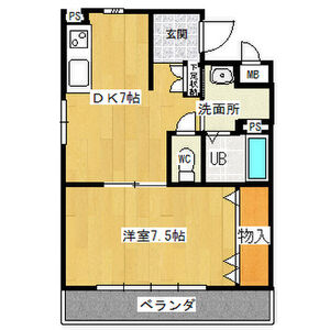 知多市巽が丘のアパートの間取り