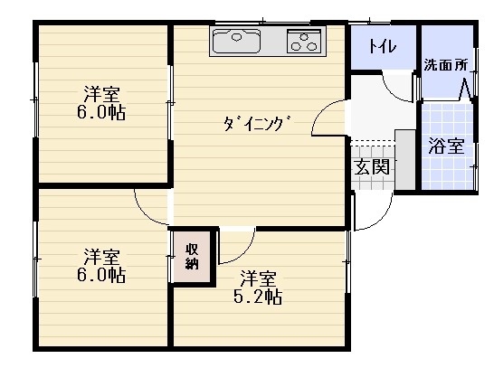 新井コーポの間取り