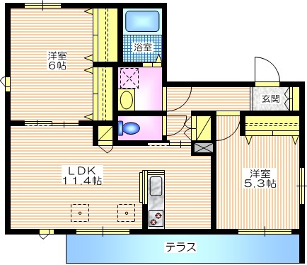 鎌倉市大町のマンションの間取り