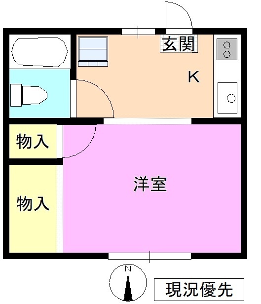 レユシール古里の間取り