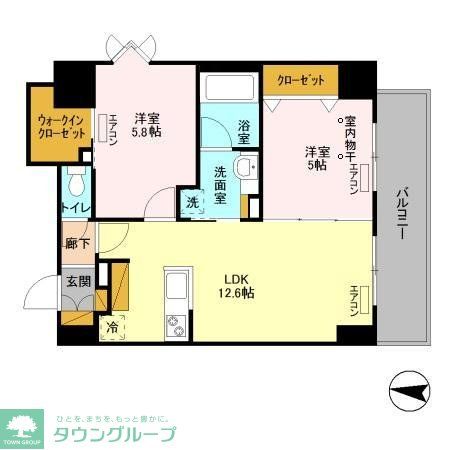 【松戸市西馬橋幸町のマンションの間取り】