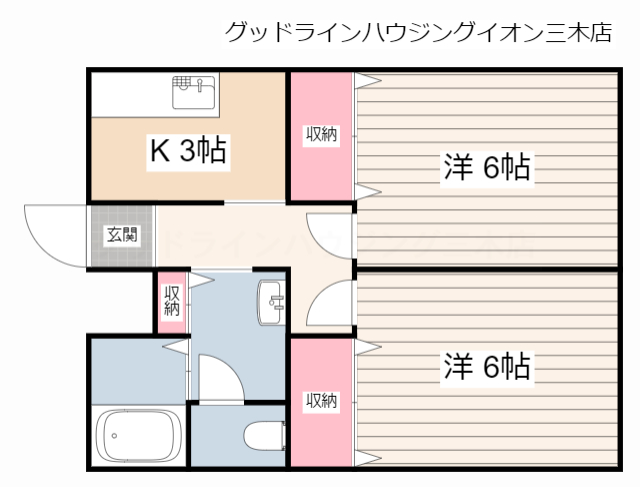 リバートップ三木西の間取り