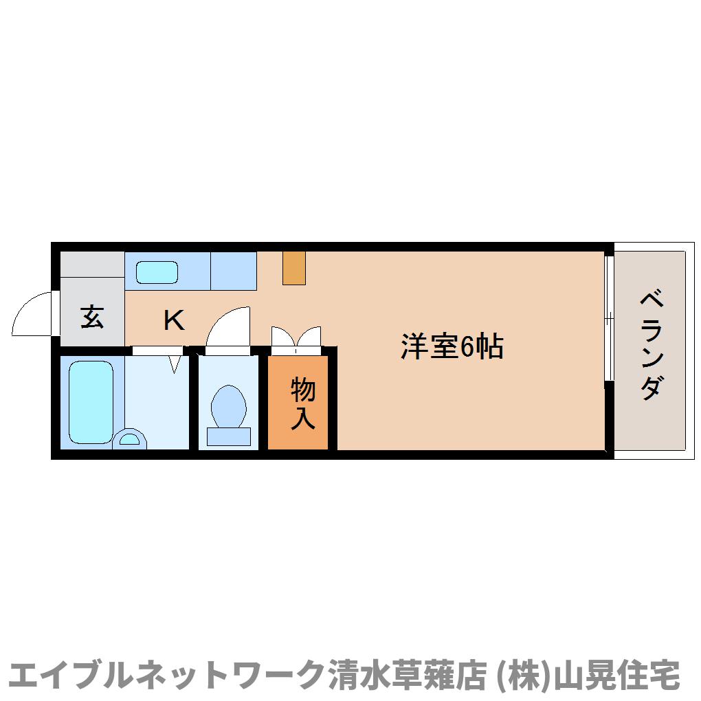 静岡市清水区長崎南町のマンションの間取り