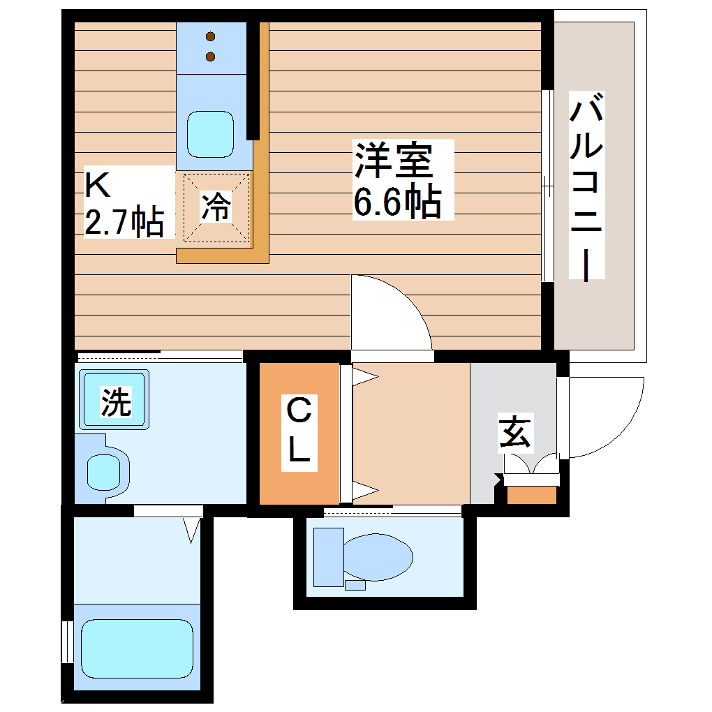 プロパティー長町Aの間取り