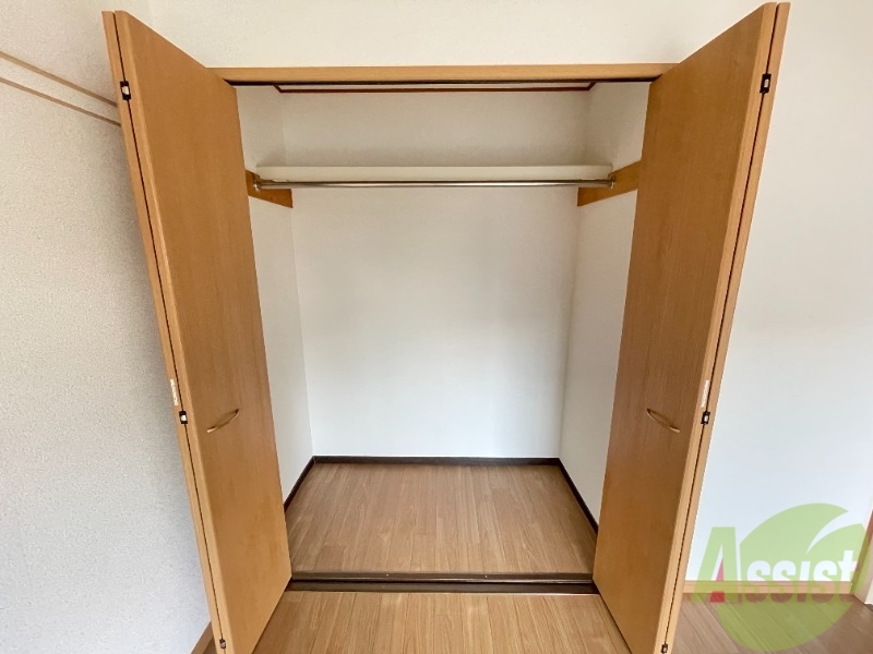 収納　クローゼット。荷物がたくさんあっても問題ないですね。