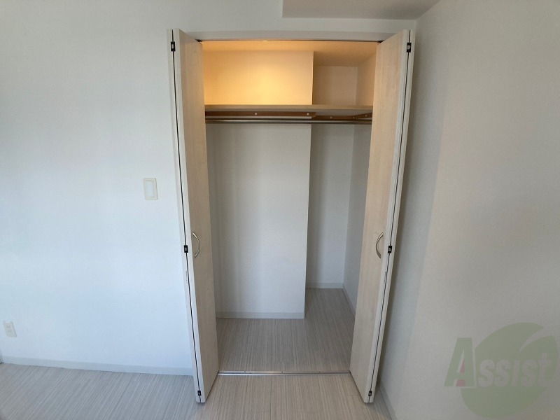 収納　寝室の収納になります。広々としてたくさん収納できます。