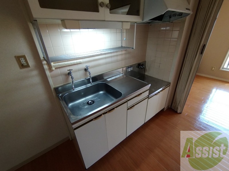 キッチン　キッチンはシックなデザインでした。洗い場も大きい。