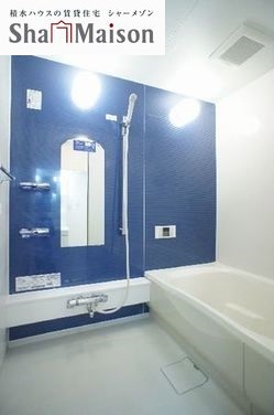 バス・シャワールーム　同タイプの反転写真です。設備・内装色など実際と異なります