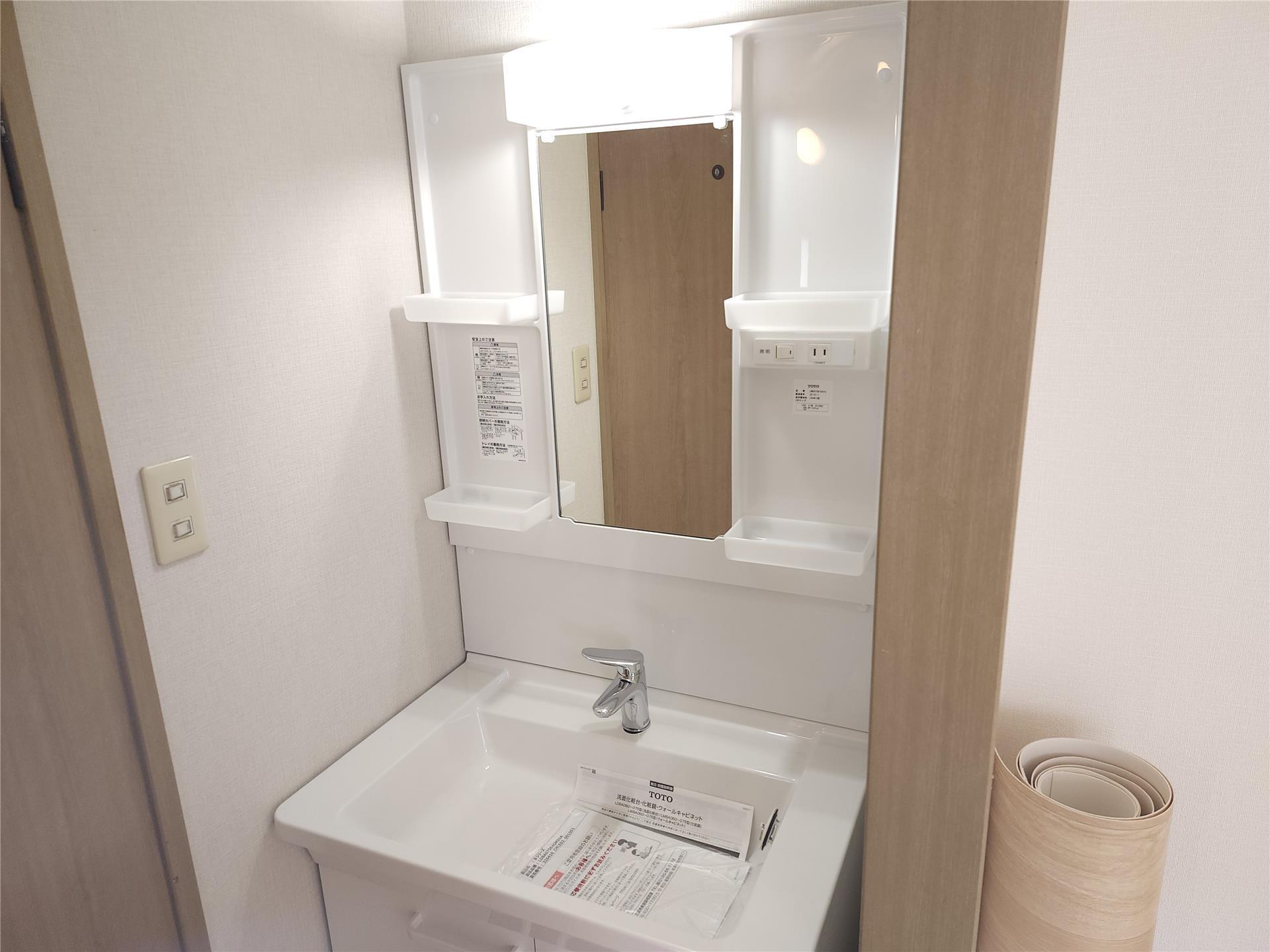 洗面設備　※写真は工事中のものです。