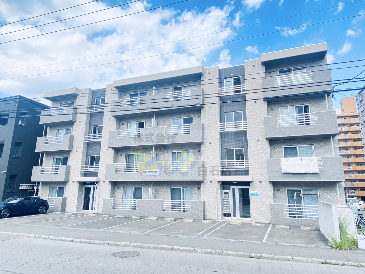 建物外観　インターネットが無料で利用可能な１ＬＤＫマンション♪